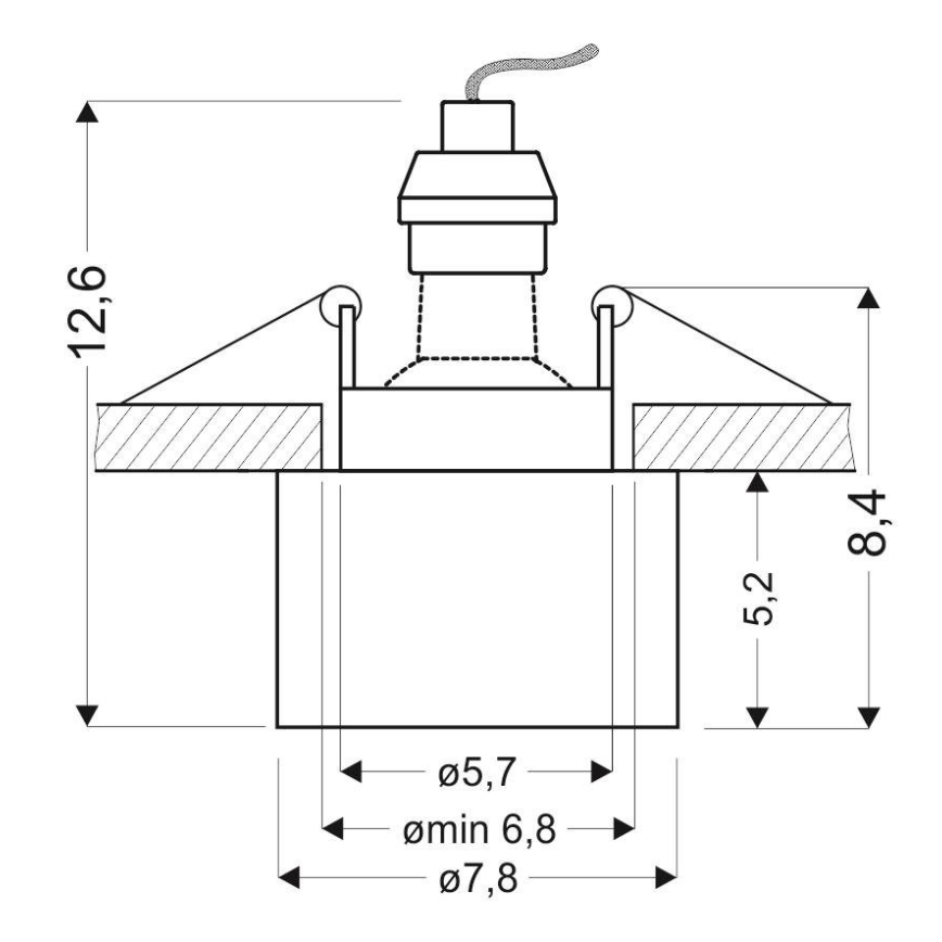 Einbaustrahler TUBA 1xGU10/50W/230V