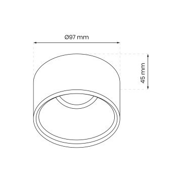 Einbaustrahler BALI 1xGU5,3/MR16/25W/12V oval schwarz