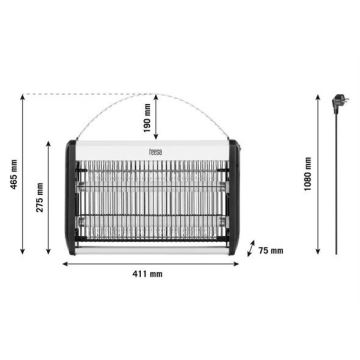 Elektrischer Insektenvernichter 2x10W/230V 80m2