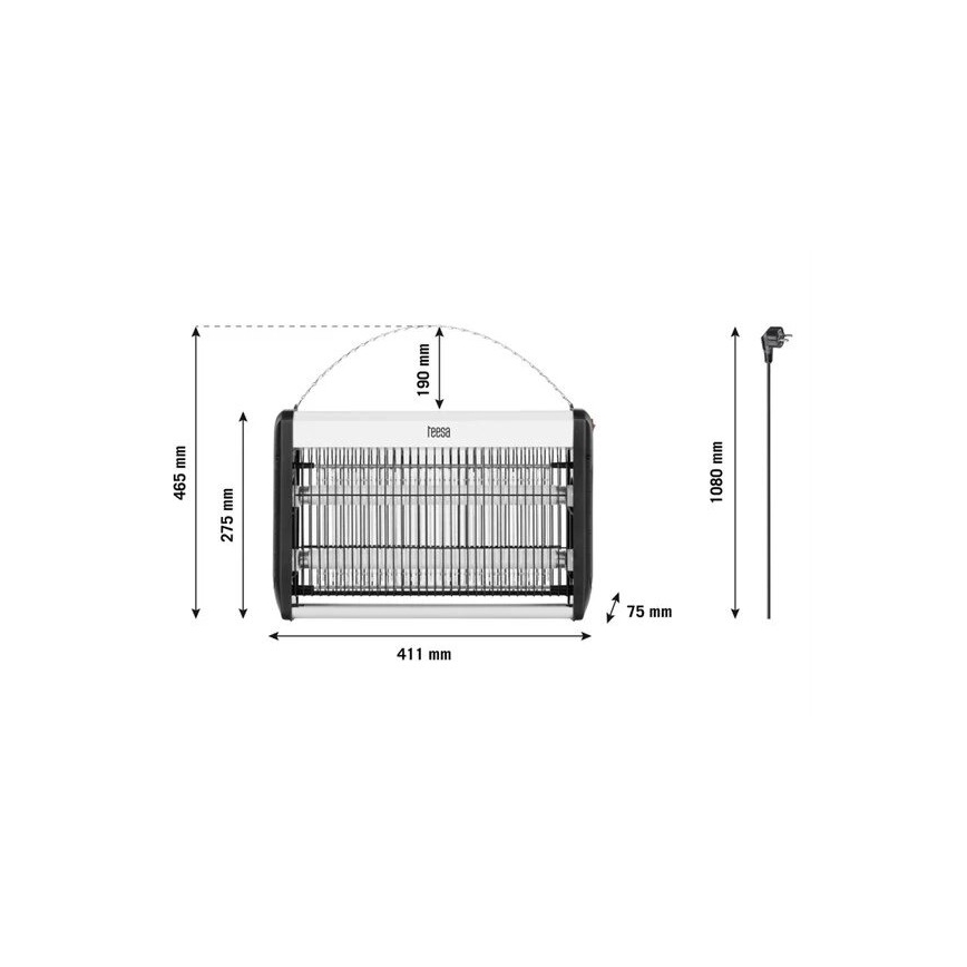 Elektrischer Insektenvernichter 2x10W/230V 80m2