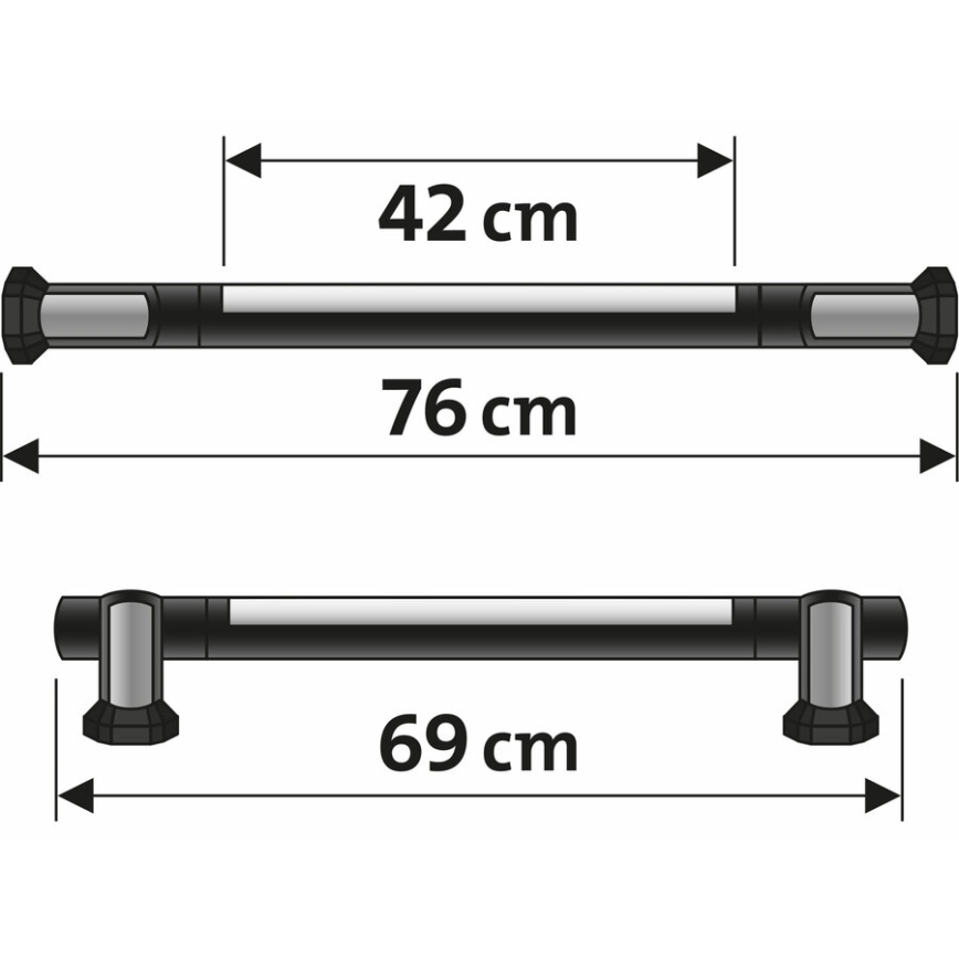 Extol - Magnetische Montageleuchte LED/6xAA gelb/schwarz