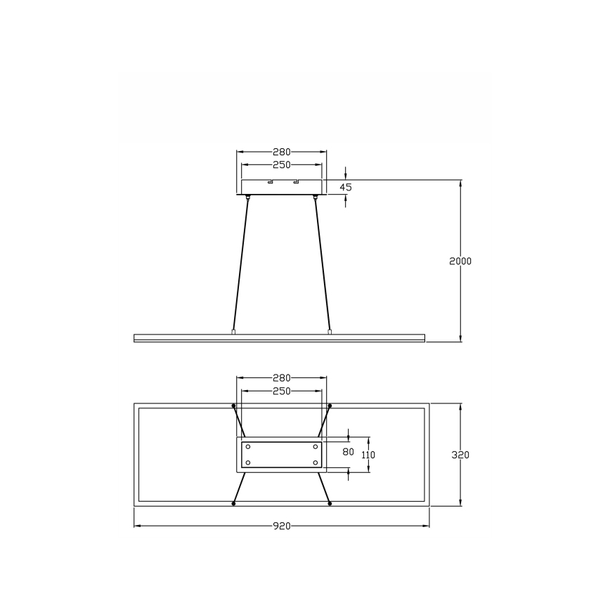 Fabas Luce 3394-43-102 - Dimmbare LED-Hängeleuchte an Schnur BARD LED/52W/230V 4000K weiß