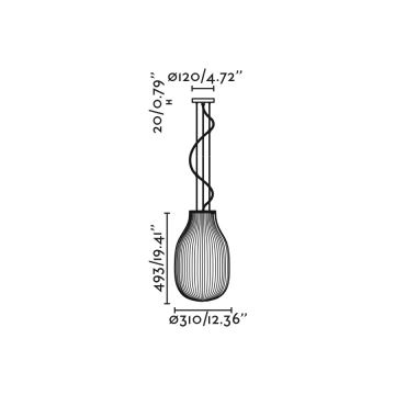 FARO 28300 - Hängeleuchte an Schnur ISABELLE 1xE27/15W/230V d 31 cm weiß