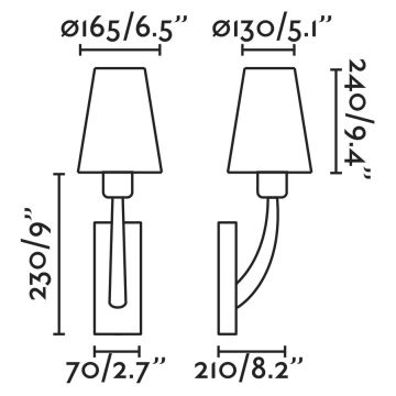 FARO 29681-19 - Wandbeleuchtung REM 1xE27/15W/230V gold