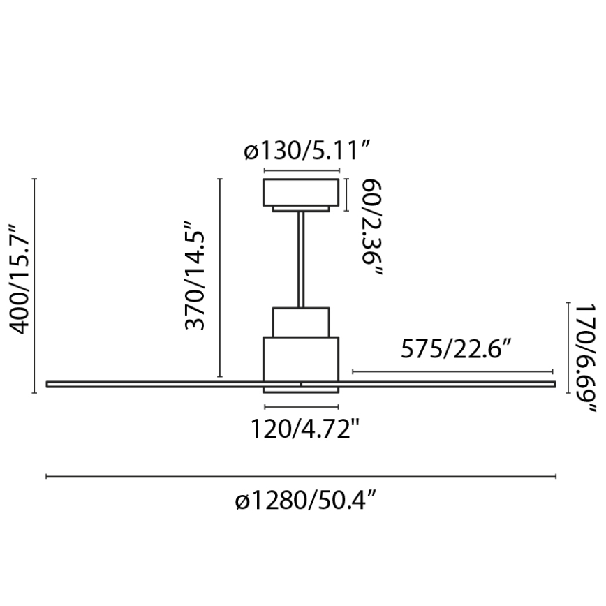 FARO 33487WP - Deckenventilator NASSAU weiß Wi-Fi d 128 cm + Fernbedienung