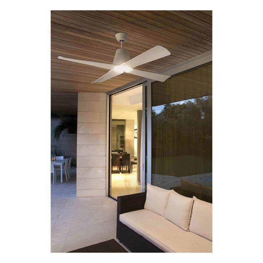 FARO 33489 - Deckenventilator TYPHOON IP44 grau d 130 cm + Fernbedienung