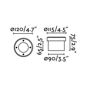 FARO 71495 - LED-Außeneinfahrtleuchte LIO 1xGX53/6W/230V IP67