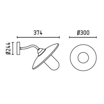 FARO 74261 - Außen Wandbeleuchtung WALLY-2 1xE27/15W/230V IP44