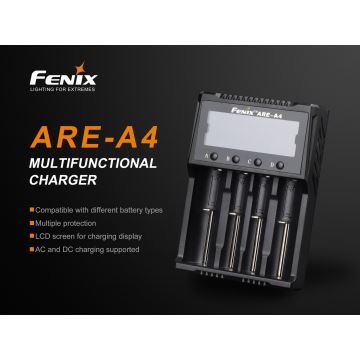 Fenix FENAREA4 - Akku-Ladegerät 4xLi-ion/AAA/AA/C 5V