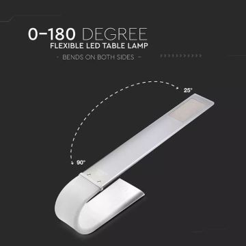 Flexible, dimmbare LED-Tischleuchte LED/6,5W/5V 2000 mAh 3000K/4500K/6000K