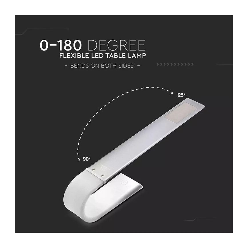 Flexible, dimmbare LED-Tischleuchte LED/6,5W/5V 2000 mAh 3000K/4500K/6000K