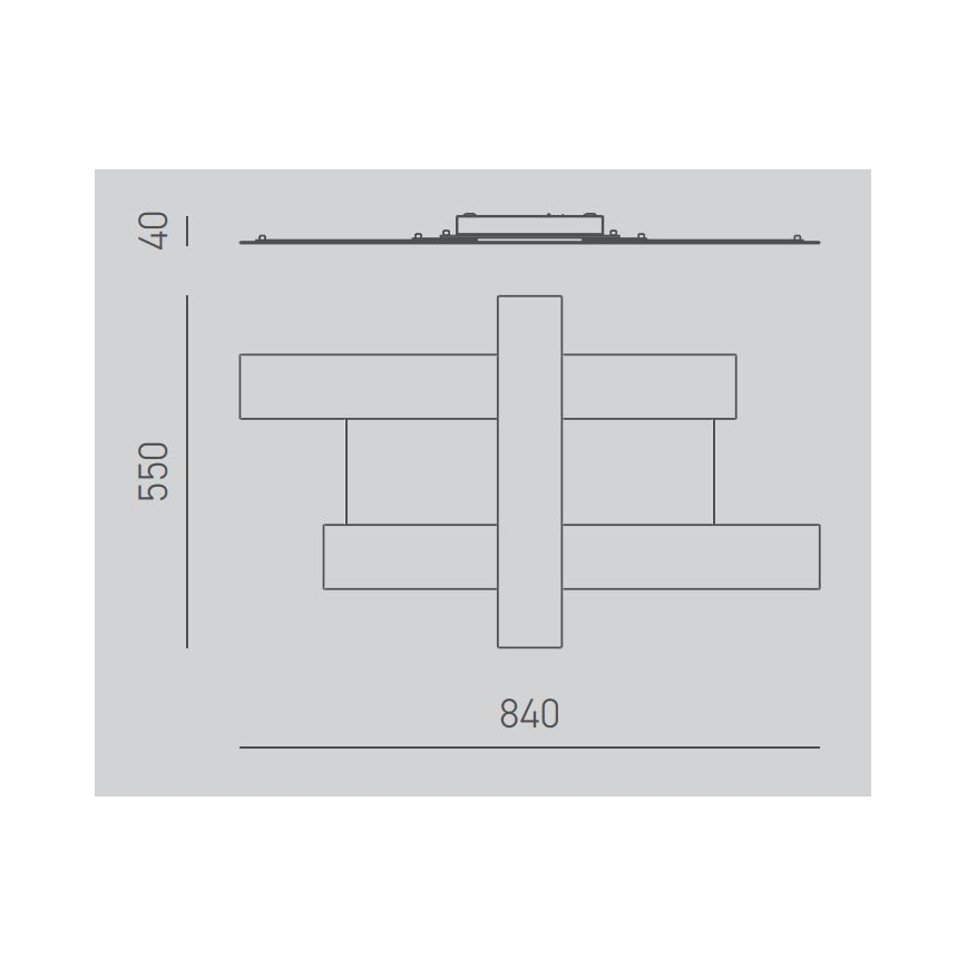 Gea Luce DOHA P M A - LED-Deckenleuchte DOHA LED/40W/230V 84 cm mattes Chrom