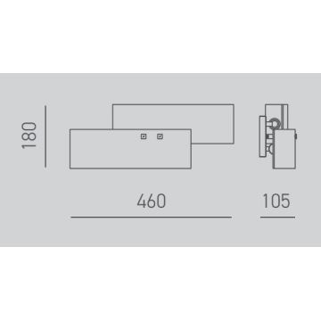 Gea Luce LARA A P arg - Wandleuchte LARA 2xE14/42W/230V silbern