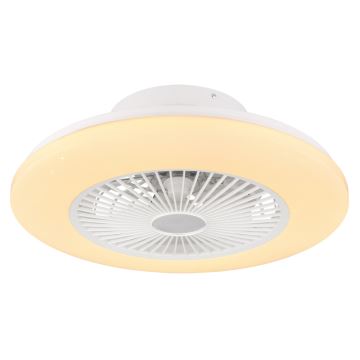 Globo – Dimmbare LED-Deckenleuchte mit Ventilator LED/30W/230V 3000-6500K + Fernbedienung