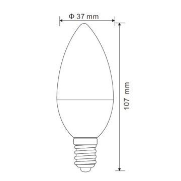 Globo - Dimmbare LED-Glühlampe E14/5W/230V 4000K