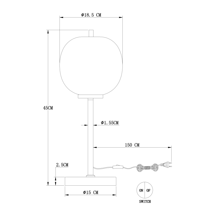 Globo - Tischlampe 1xE14/40W/230V