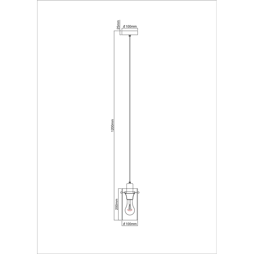 Globo - Hängeleuchte an Schnur 1xE27/40W/230V