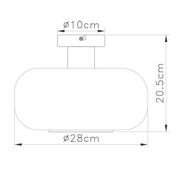 Globo - Aufbauleuchte 1xE27/40W/230V grau