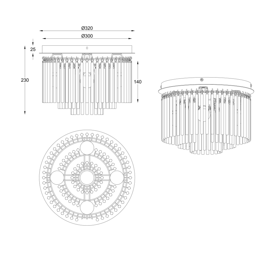 Globo - Aufbauleuchte 5xE14/40W/230V