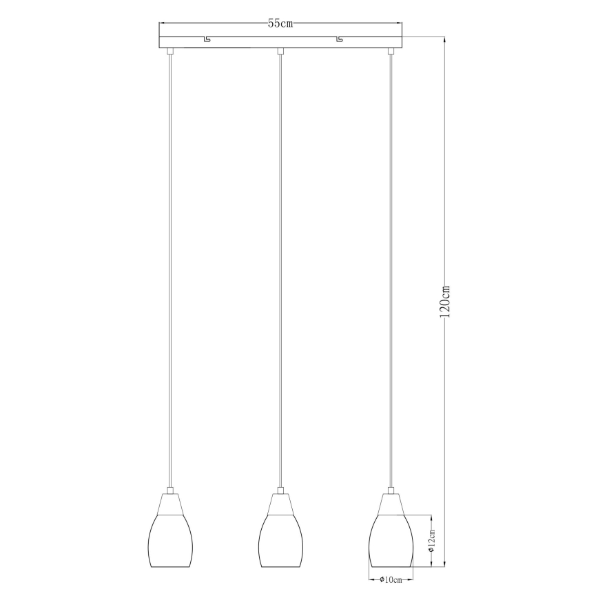 Globo - Hängeleuchte an Schnur 3xE27/15W/230V