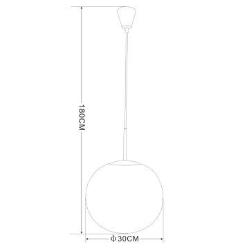 Globo - Hängeleuchte 1xE27/60W/230V Durchschn. 30 cm