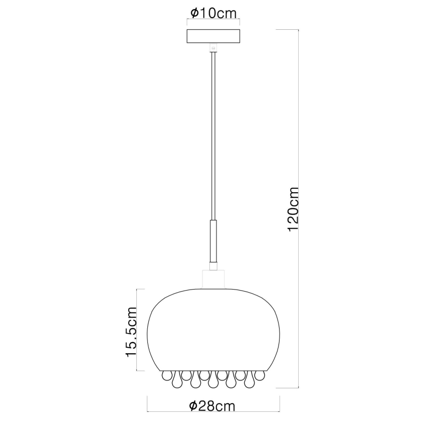 Globo - Hängeleuchte an Schnur 1xE27/9W/230V d 28 cm