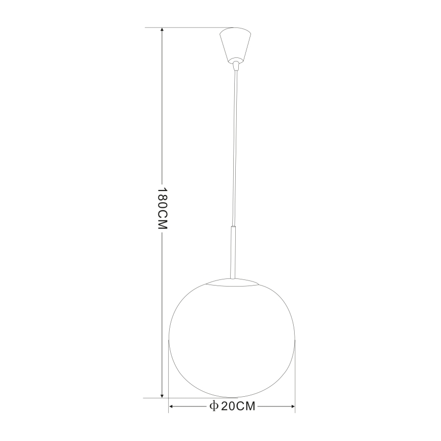 Globo - Hängeleuchte 1xE27/60W/230V Durchschn. 20 cm