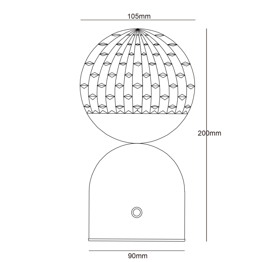 Globo - Dimmbare LED-Tischlampe mit Touch-Funktion LED/2W/5V 2700/4000/65000K 1800 mAh weiß