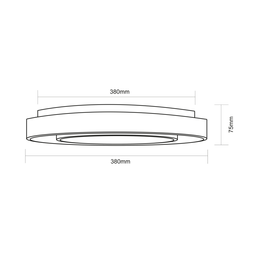 Globo - Dimmbare RGBW-Deckenleuchte LED/18W/230V 2700-6500K + Fernbedienung