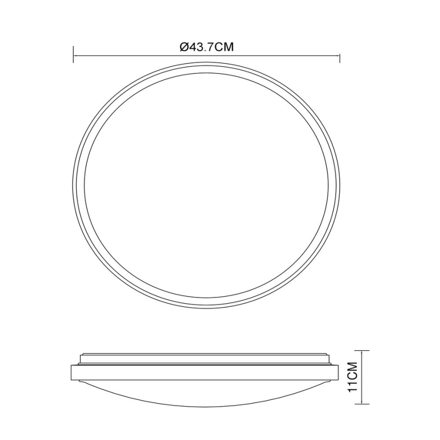 Globo - LED Ceiling light LED/24W/230V 437mm 3000/4500/6000K