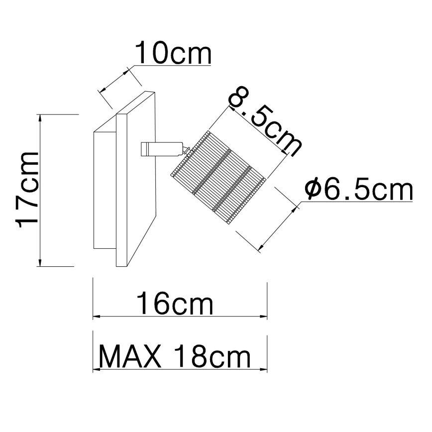 Globo - Wand-Spotleuchte 1xE27/60W/230V