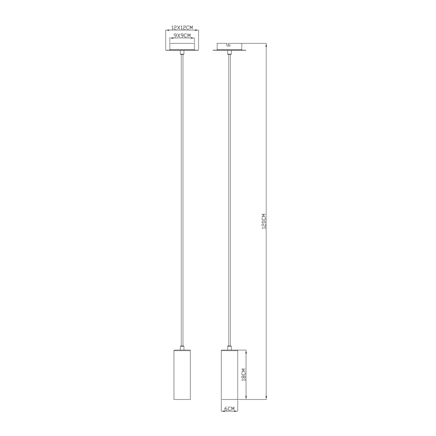 Globo - Hängeleuchte 1xGU10/35W/230V schwarz/messing