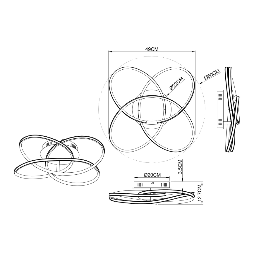 Globo - LED-Anbauleuchte LED/30W/230V