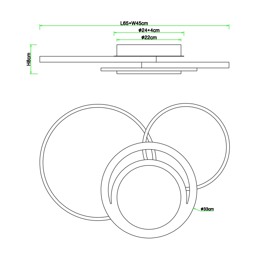 Globo - LED Deckenleuchte LED/40W/230V