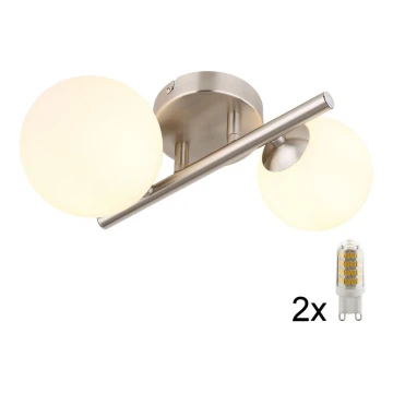 Globo - LED-Aufbauleuchte 2xG9/3W/230V Chrom