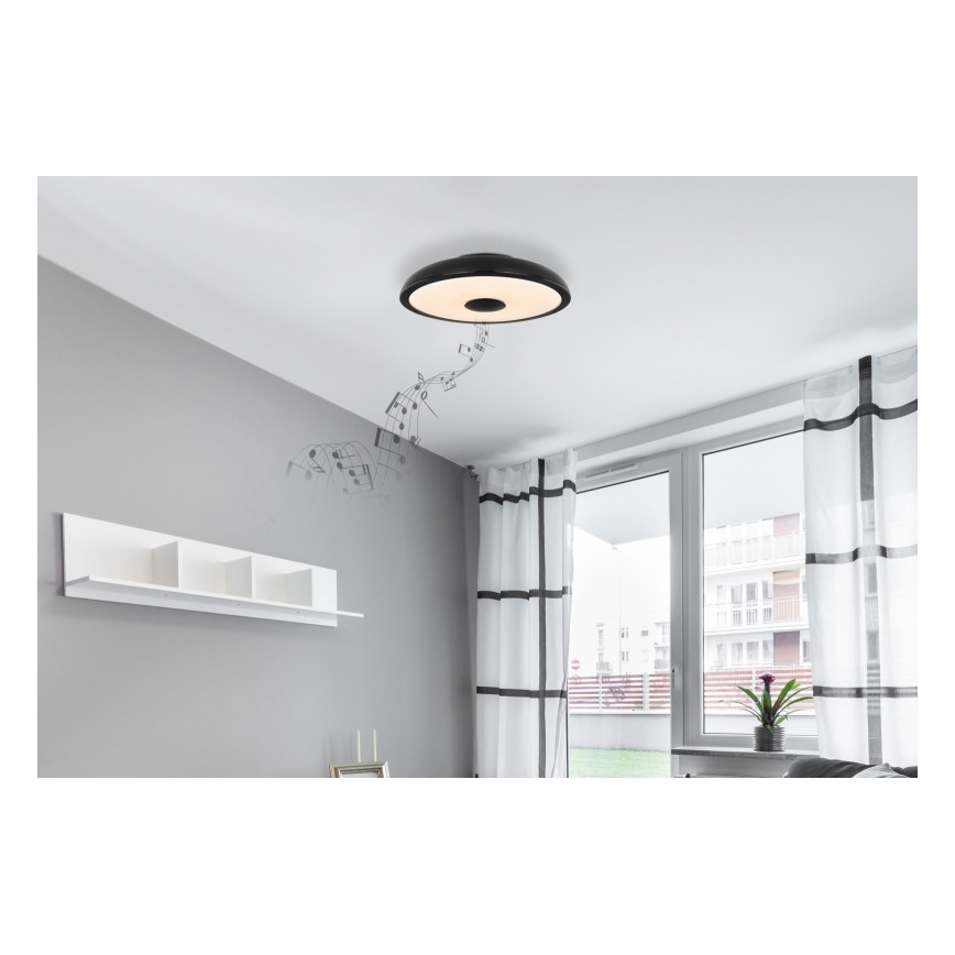 Globo - Dimmbare LED-RGBW-Badezimmerleuchte mit Lautsprecher LED/18W/230V 3000-6500K IP44 + Fernbedienung