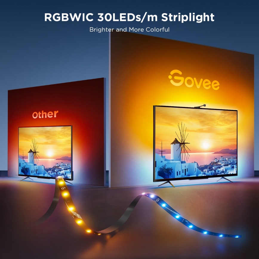 Govee - Backlight 3S Netflix TV 55-65" SMART LED-Hintergrundbeleuchtung RGBICW Wi-Fi + Fernbedienung