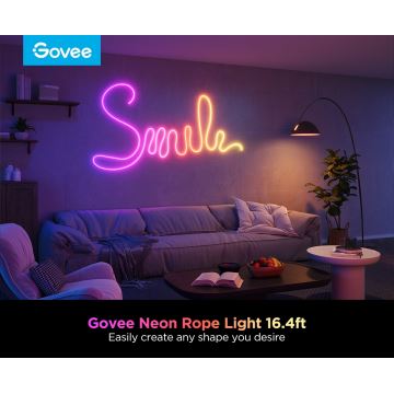 Govee - Neon 2 MATTER biegsamer LED-Streifen 5m RGBIC Wi-Fi IP67