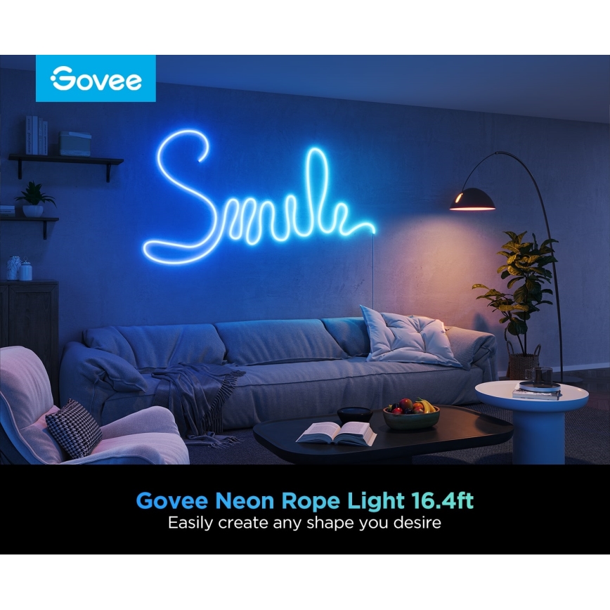 Govee - Neon 2 MATTER biegsamer LED-Streifen 5m RGBIC Wi-Fi IP67