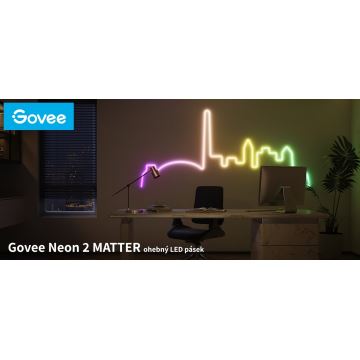 Govee - Neon 2 MATTER biegsamer LED-Streifen 5m RGBIC Wi-Fi IP67