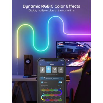 Govee - Neon SMART biegsamer LED-Streifen RGBIC 2m Wi-Fi IP67