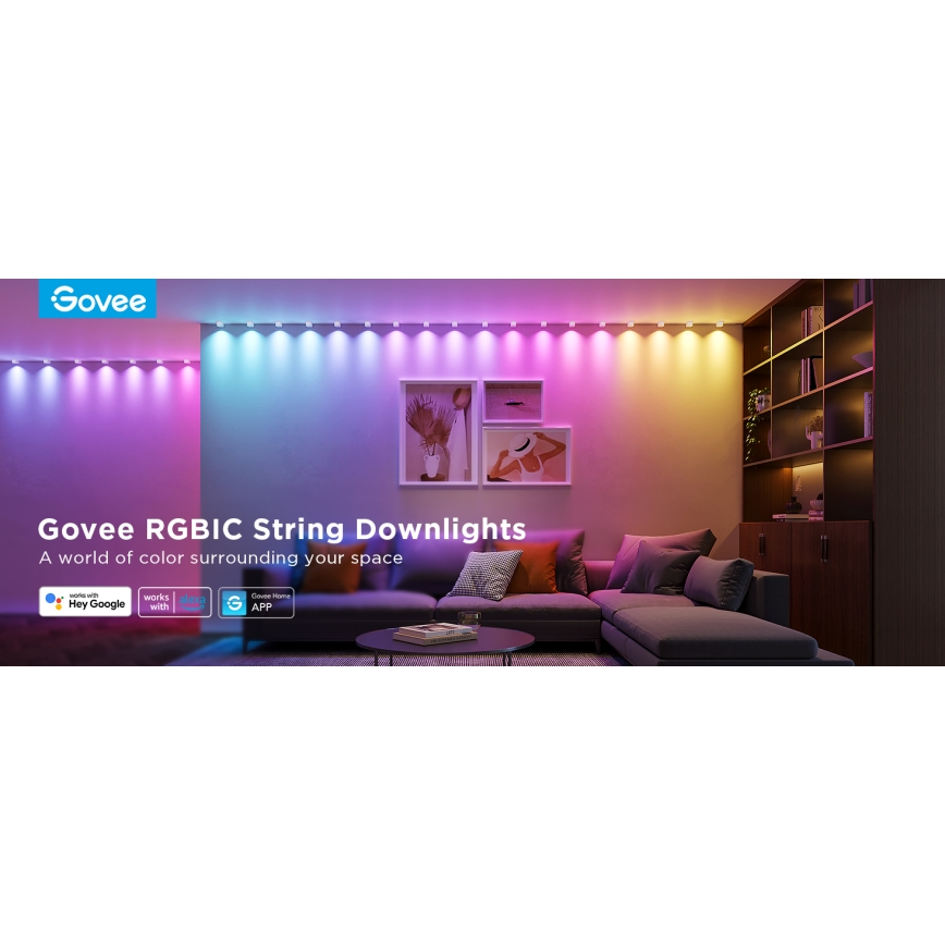 Govee - RGBIC LED String Einbauleuchte 5m Wi-Fi