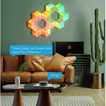 Govee - SET 10x LED-Leuchte Glide Hexa Pro LED Smart RGBIC Wi-Fi