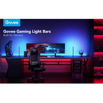 Govee - SET 2x Smart Gaming Wi-Fi LED RGBIC Panels + Smart Dual + Fernbedienung