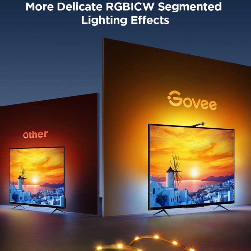 Govee - TV Backlight 3 Lite TV 55-65" SMART LED-Hintergrundbeleuchtung RGBICW Wi-Fi IP67 + Fernbedienung