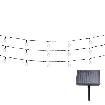 Grundig - LED-Solarlichterkette 100xLED/8 Funktionen 15m warmweiβ
