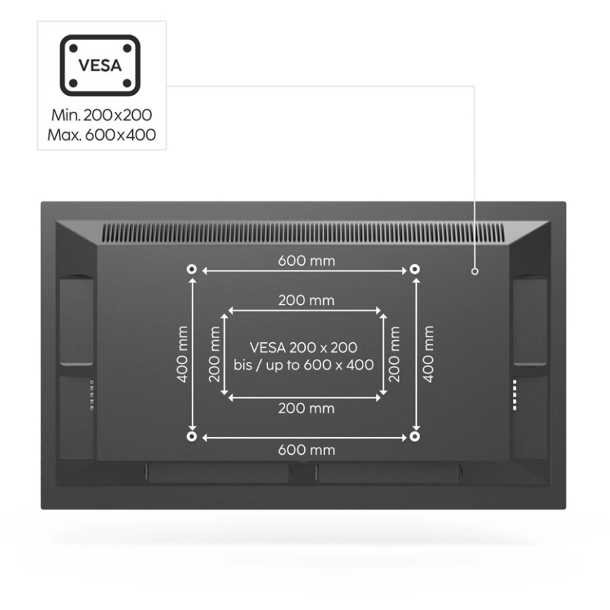 Hama - Mobile Bodenhalterung für Fernsehgeräte 32-75" schwarz