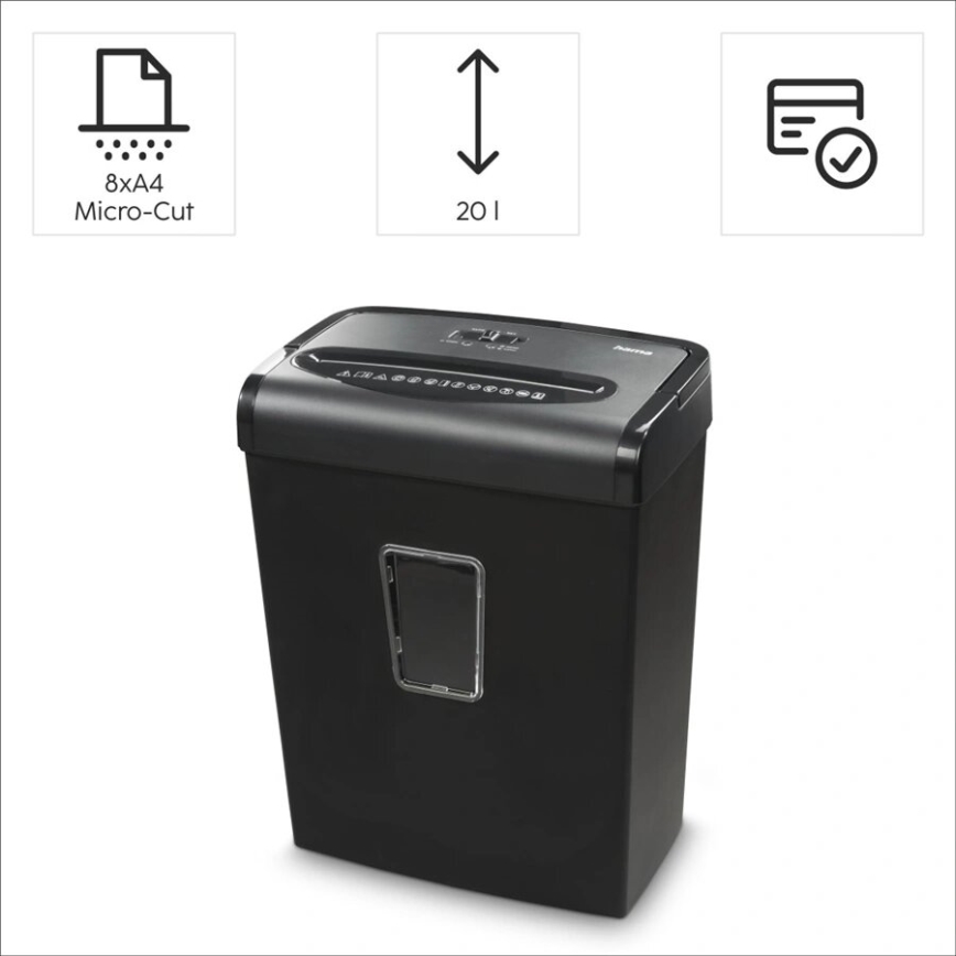 Hama - Papierschredder A4 Volumen 20 l 230V schwarz