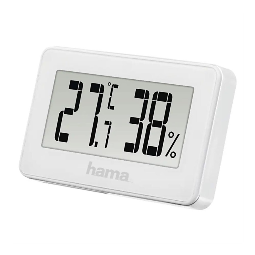 Hama – Raumthermometer mit Luftfeuchtigkeitsmesser 1xCR2025 weiß