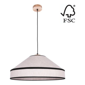 Hängeleuchte an Schnur AMIGO 1xE27/60W/230V Eiche – FSC-zertifiziert